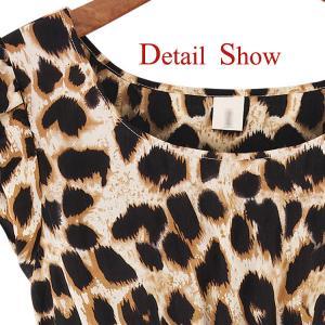 Women Elegant Classical Vintage Sleeveless Leopard..