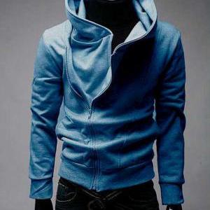 2014 Men Oblique Zipper Sweater Coat Jacket..