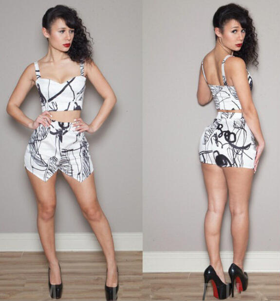 ladies t shirt and shorts set